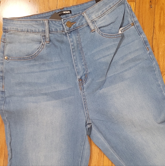 Heart colorblock flare jeans #7,9,11 - Picture 14 of 15